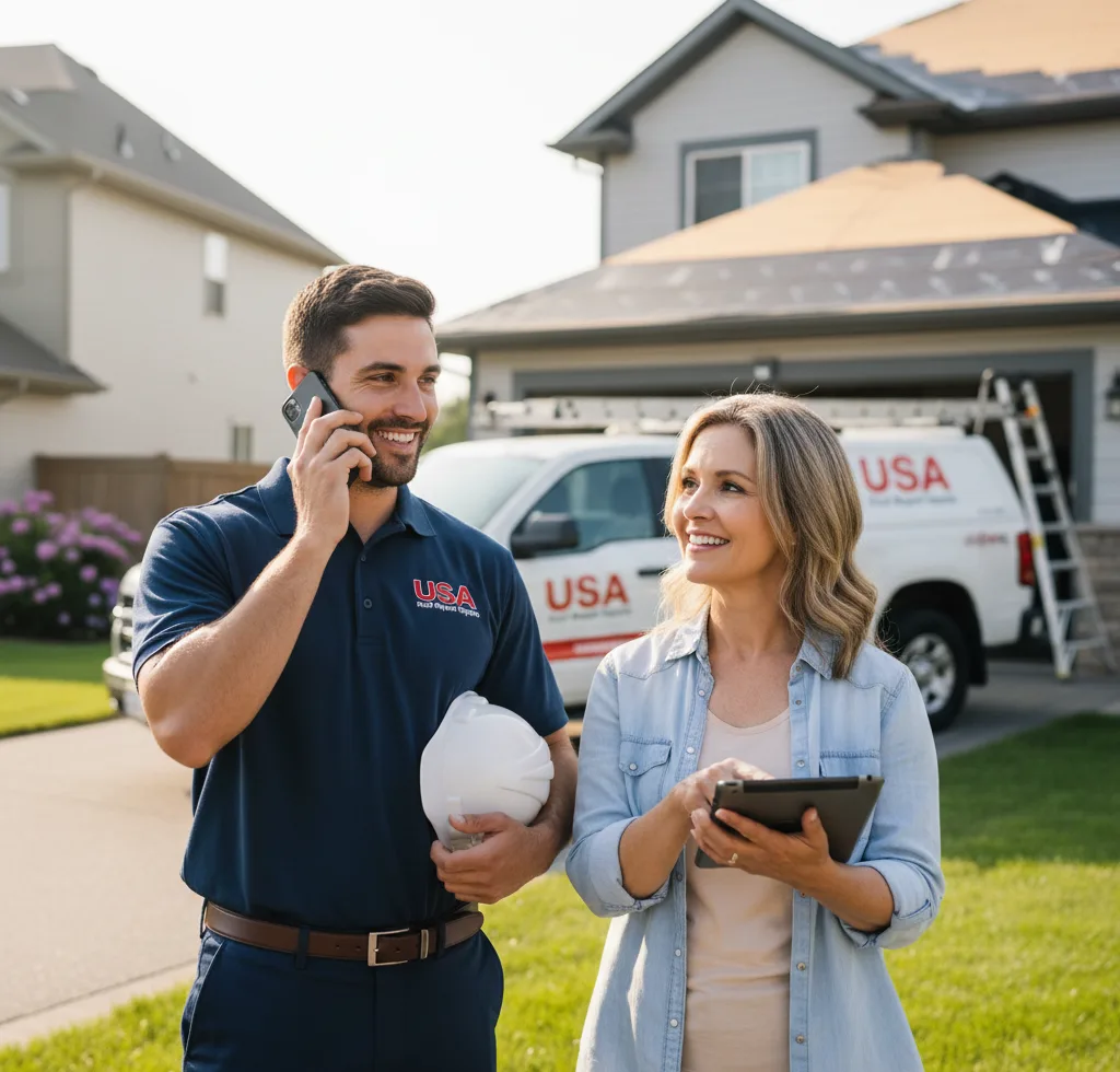 USA Roof Repair Experts customer support in Rigby